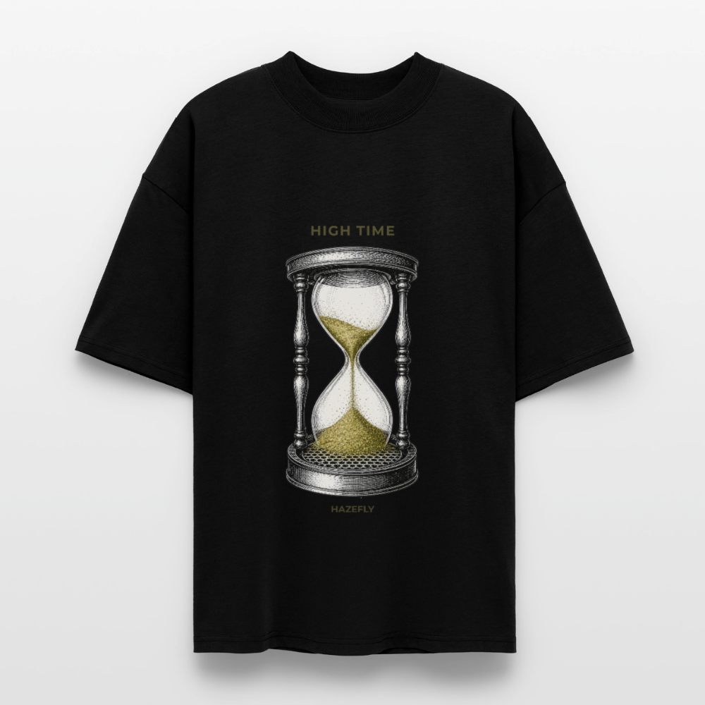 HIGH TIME Unisex Oversized Bio-T-Shirt - Schwarz