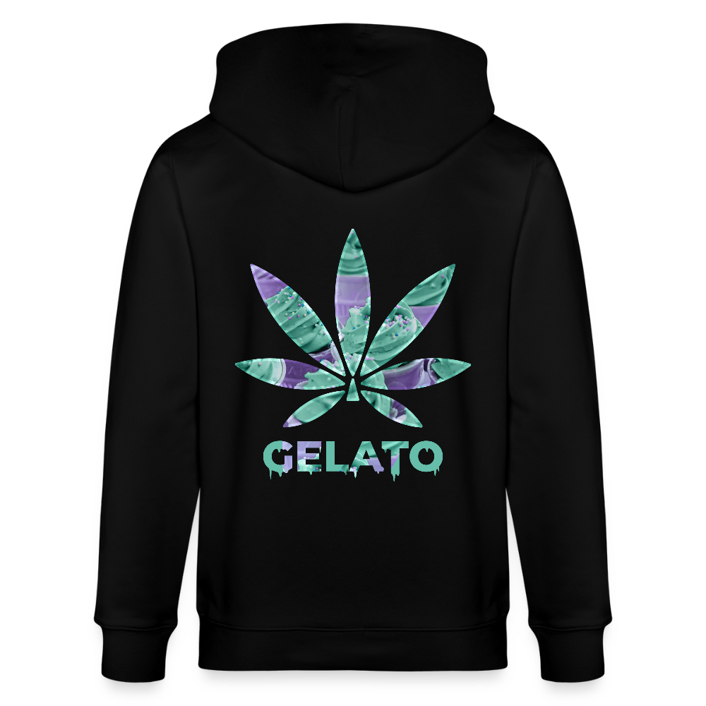 GELATO Unisex Bio-Kapuzenjacke - Schwarz