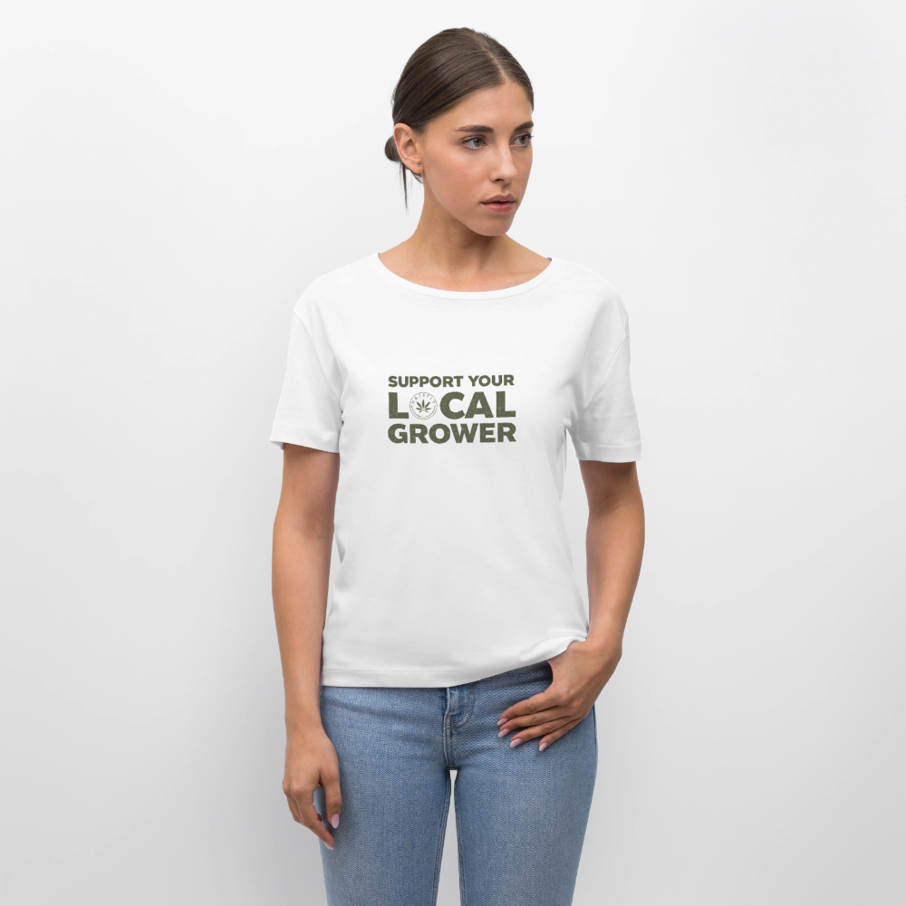 LOCAL GROWER Relaxed Frauen Bio-T-Shirt - Weiß