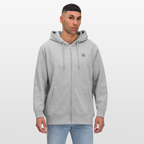 RIDE HIGH Unisex Bio-Kapuzenjacke - Grau meliert
