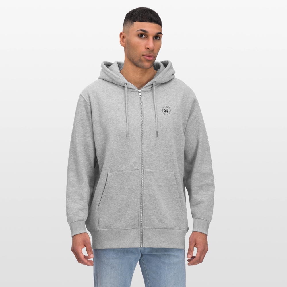 RIDE HIGH Unisex Bio-Kapuzenjacke - Grau meliert