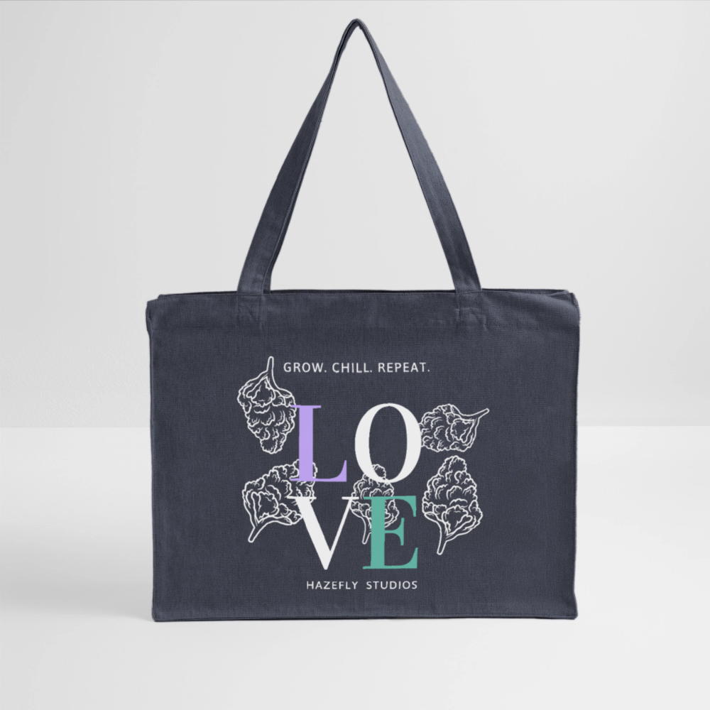 GROW. CHILL. REPEAT. recycelter Shopping Bag - midnight Blue