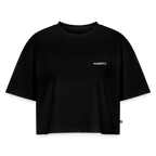 HF SIGNATURE Frauen Oversized Cropped T-Shirt - Schwarz