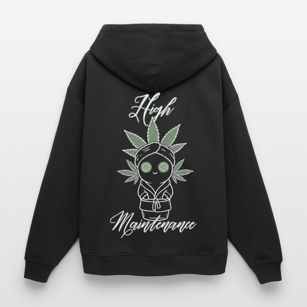 HIGH MAINTENANCE Oversized Unisex Bio-Hoodie - Schwarz