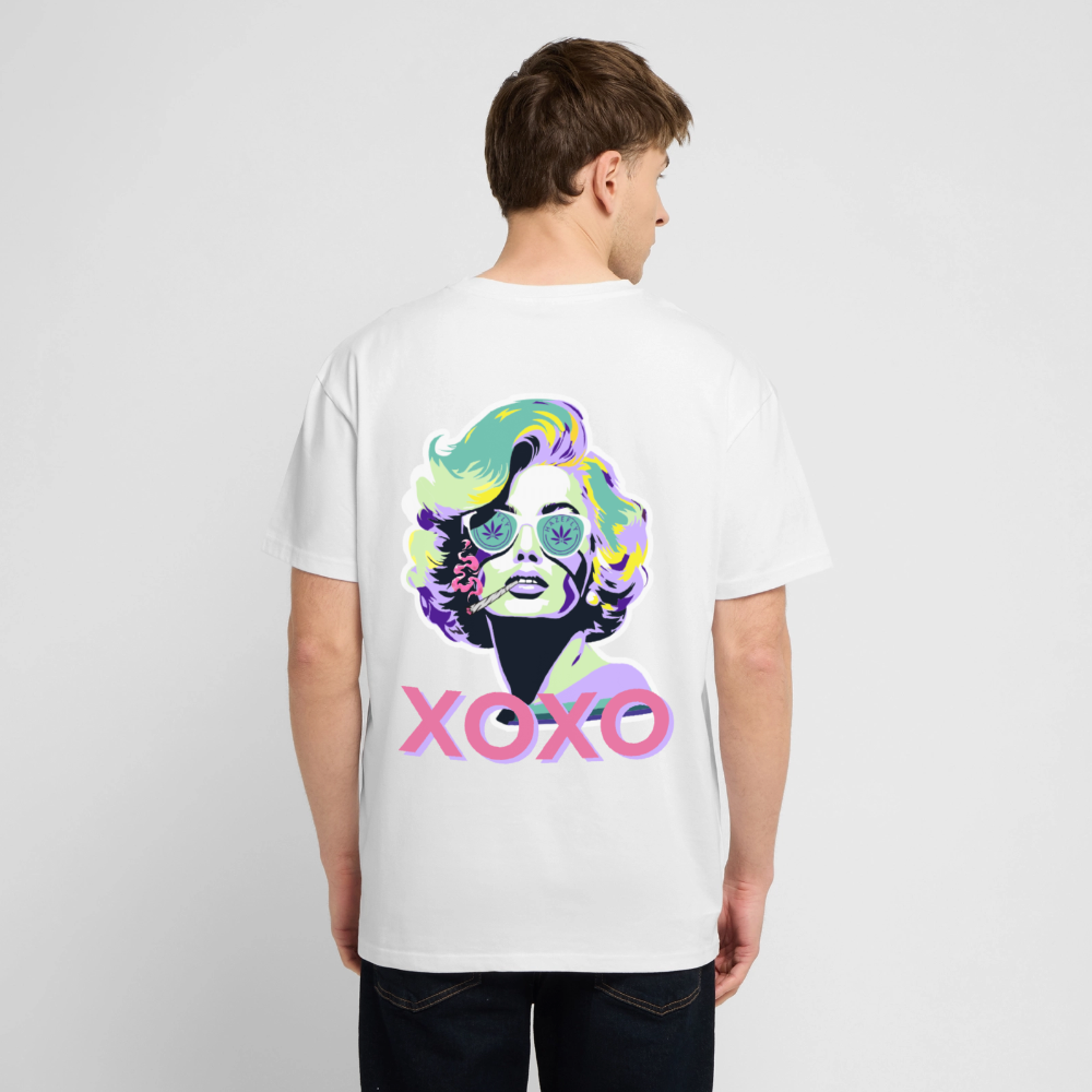 MARYLIN XOXO Oversized Unisex Bio T-Shirt - Weiß
