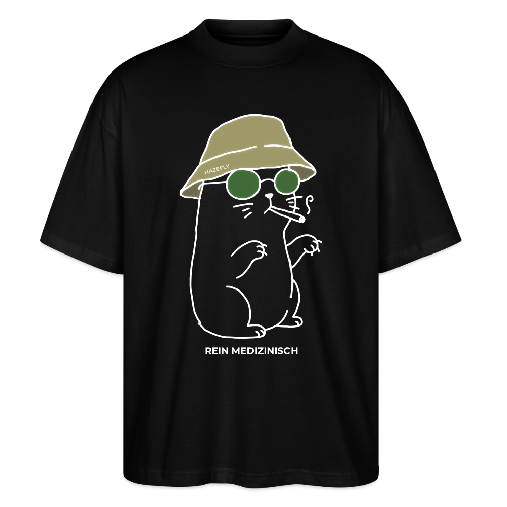 REIN MEDIZINISCH Unisex Oversized Bio-T-Shirt - Schwarz