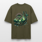GLOW GARDEN Oversized Unisex Bio T-Shirt - Khaki