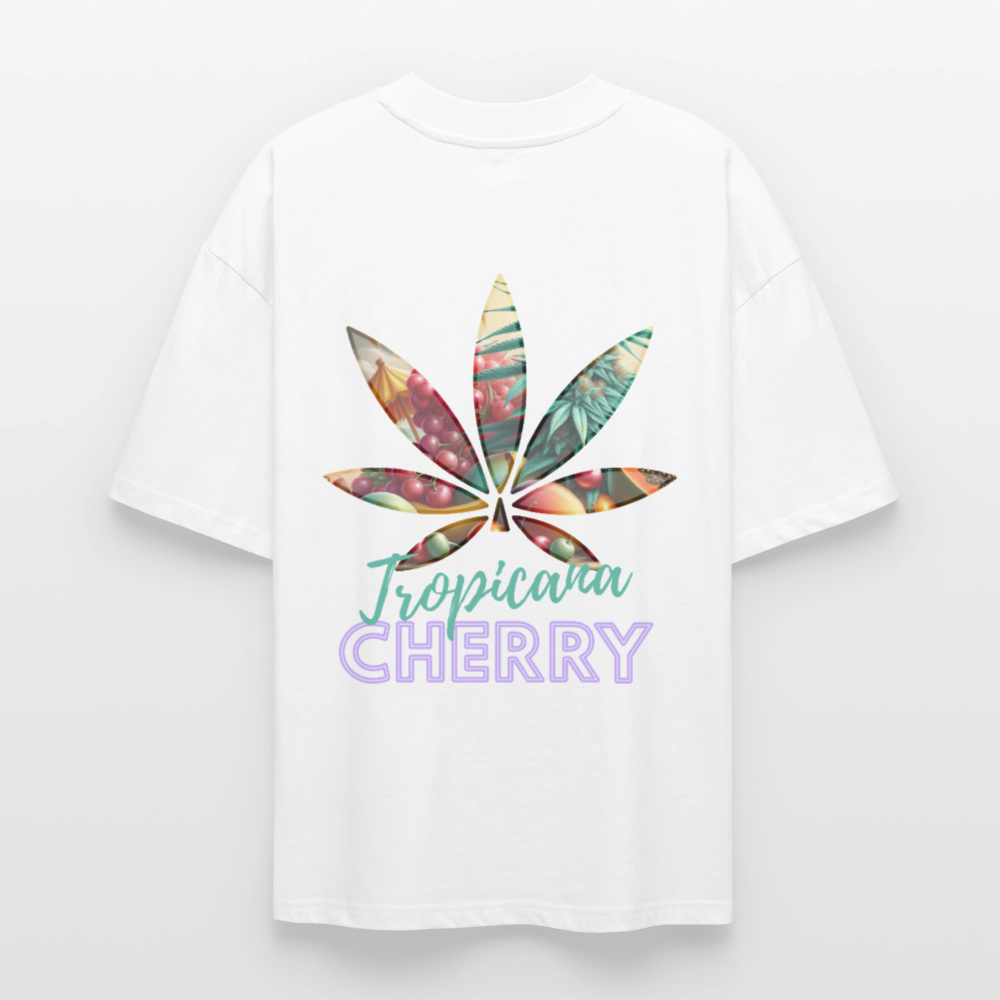 TROPICANA CHERRY Oversized Unisex Bio T-Shirt - Weiß
