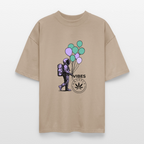 GALACTIC JOURNEY Oversized Unisex Bio T-Shirt - Steingrau