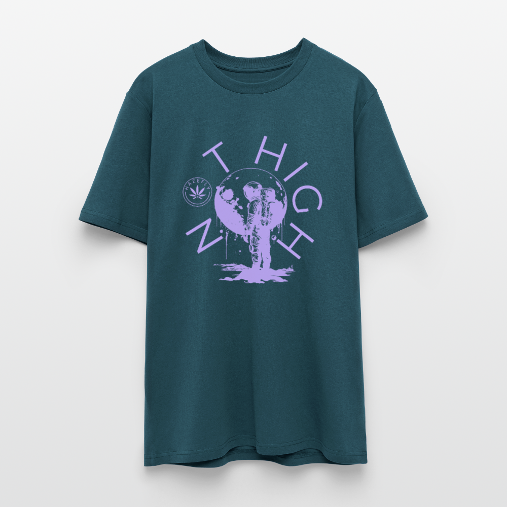 NOT HIGH Unisex Bio-T-Shirt - Dunkles Petrol