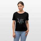 GROW. CHILL. REPEAT. Relaxed Frauen Bio-T-Shirt - Schwarz
