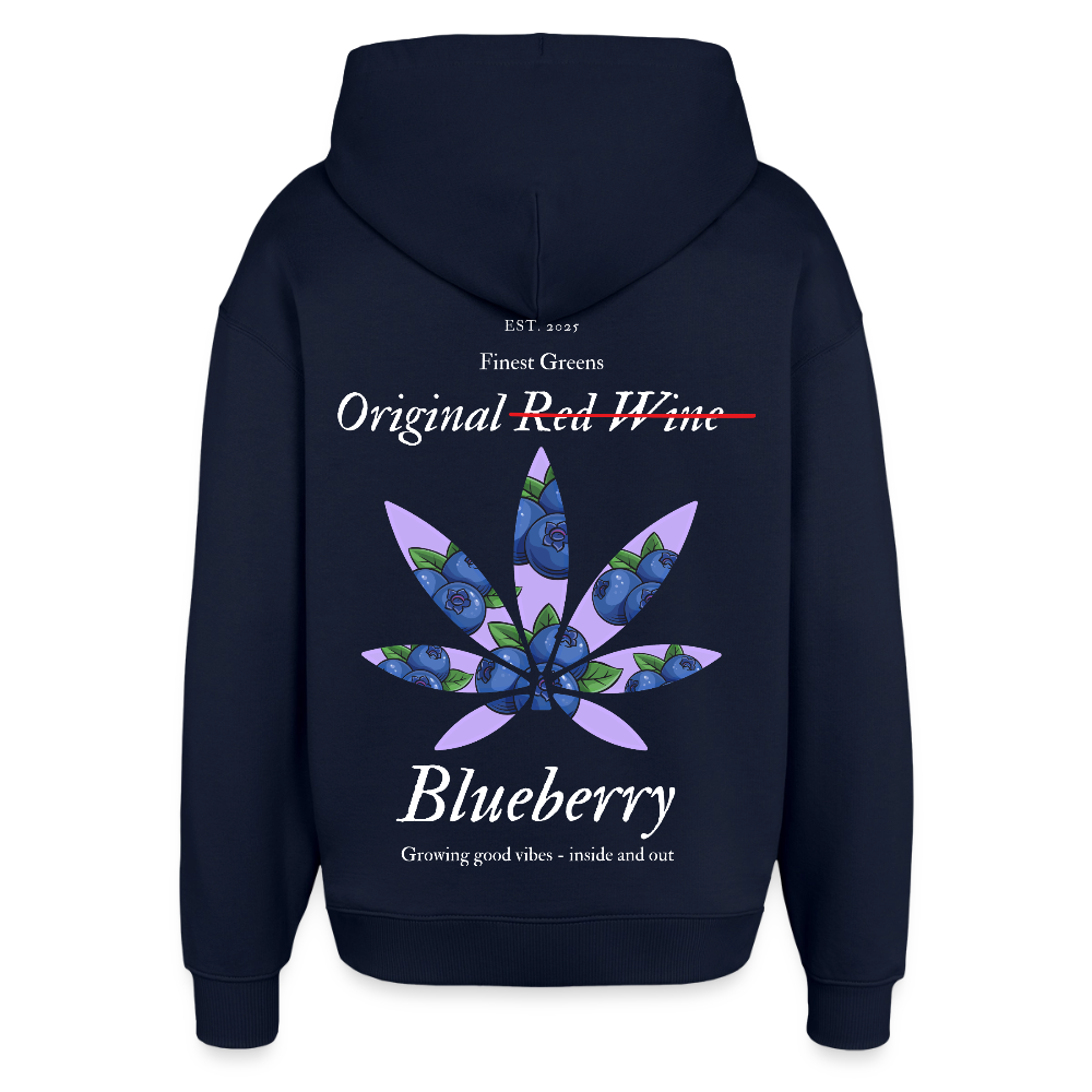 TRUE BERRY Oversized Unisex Bio-Hoodie - Navy