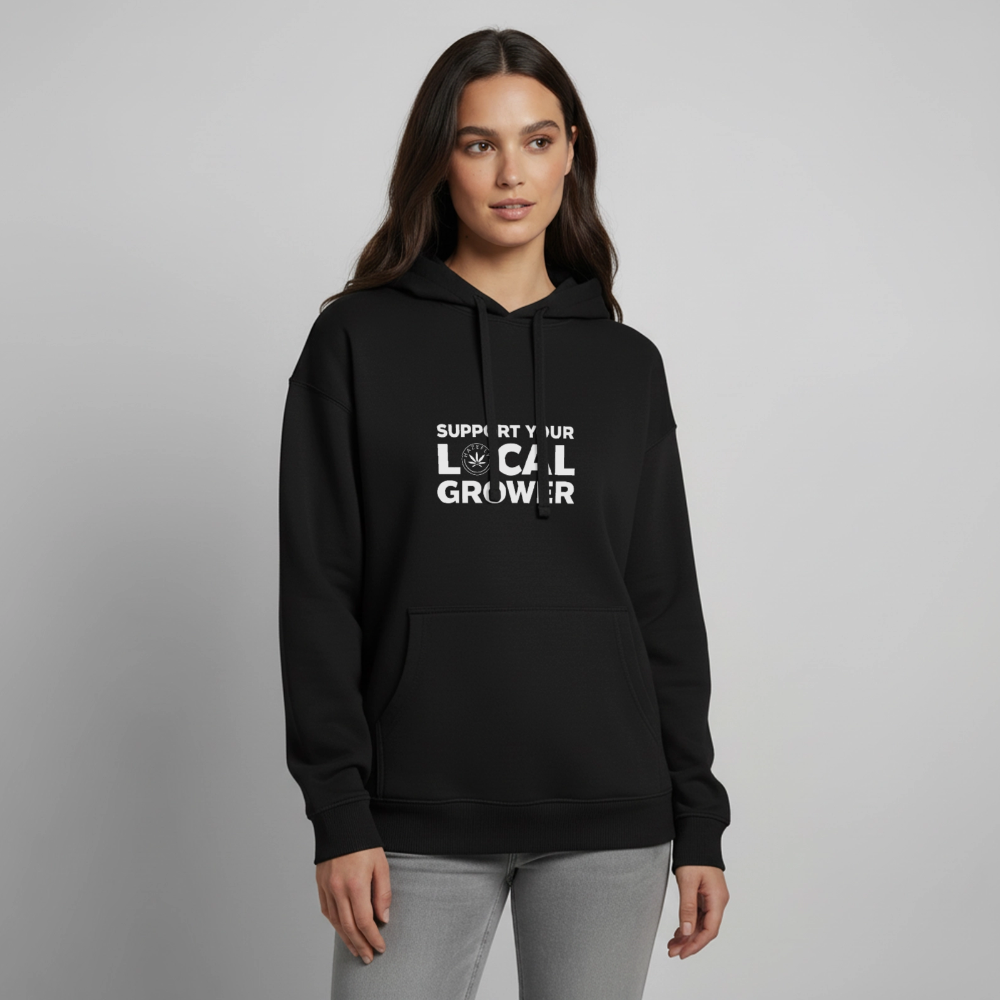 LOCAL GROWER Oversized Unisex Bio-Hoodie - Schwarz