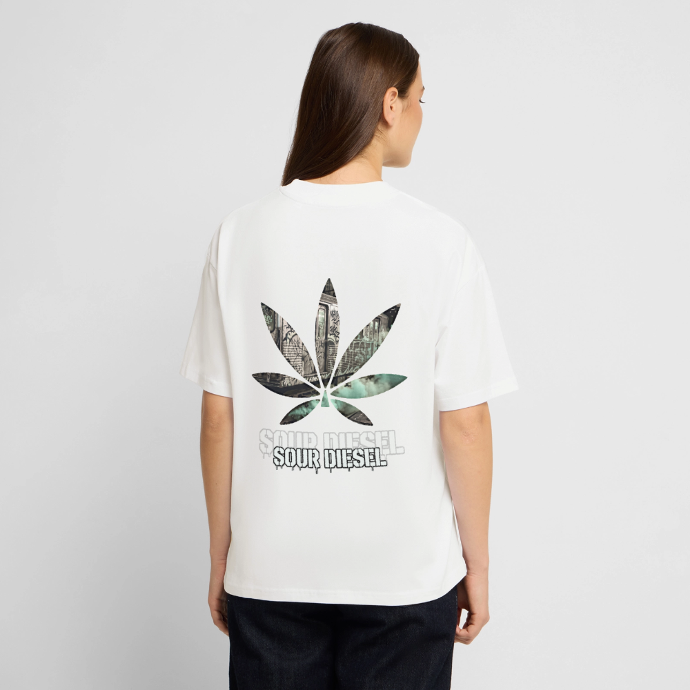 SOUR DIESEL Oversized Unisex Bio T-Shirt - Weiß