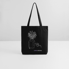 LOVE GROWS II recycelter Heavyweight Stoffbeutel - Schwarz
