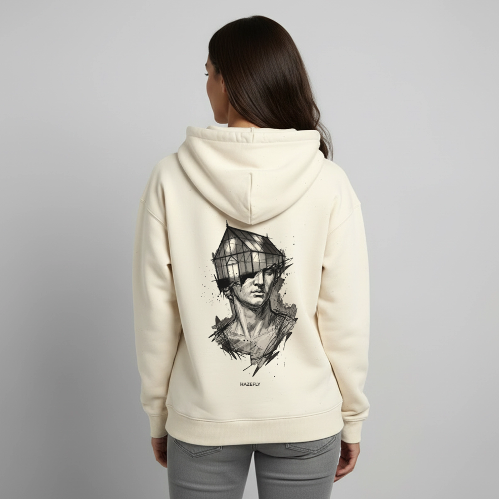 GREEN MIND Oversized Unisex Bio-Hoodie - Natur