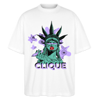 420 CLIQUE Oversized Unisex Bio T-Shirt - Weiß