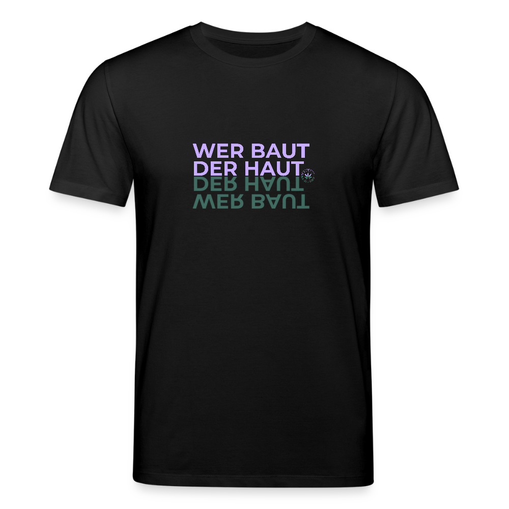 WER BAUT Unisex Bio-T-Shirt - Schwarz