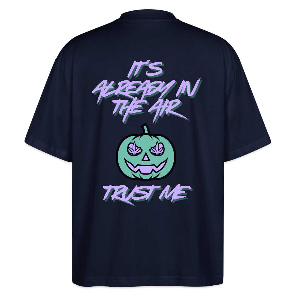PUMPKIN VIBE Oversized Unisex Bio T-Shirt - Navy