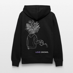 LOVE GROWS II Unisex Bio-Hoodie - Schwarz