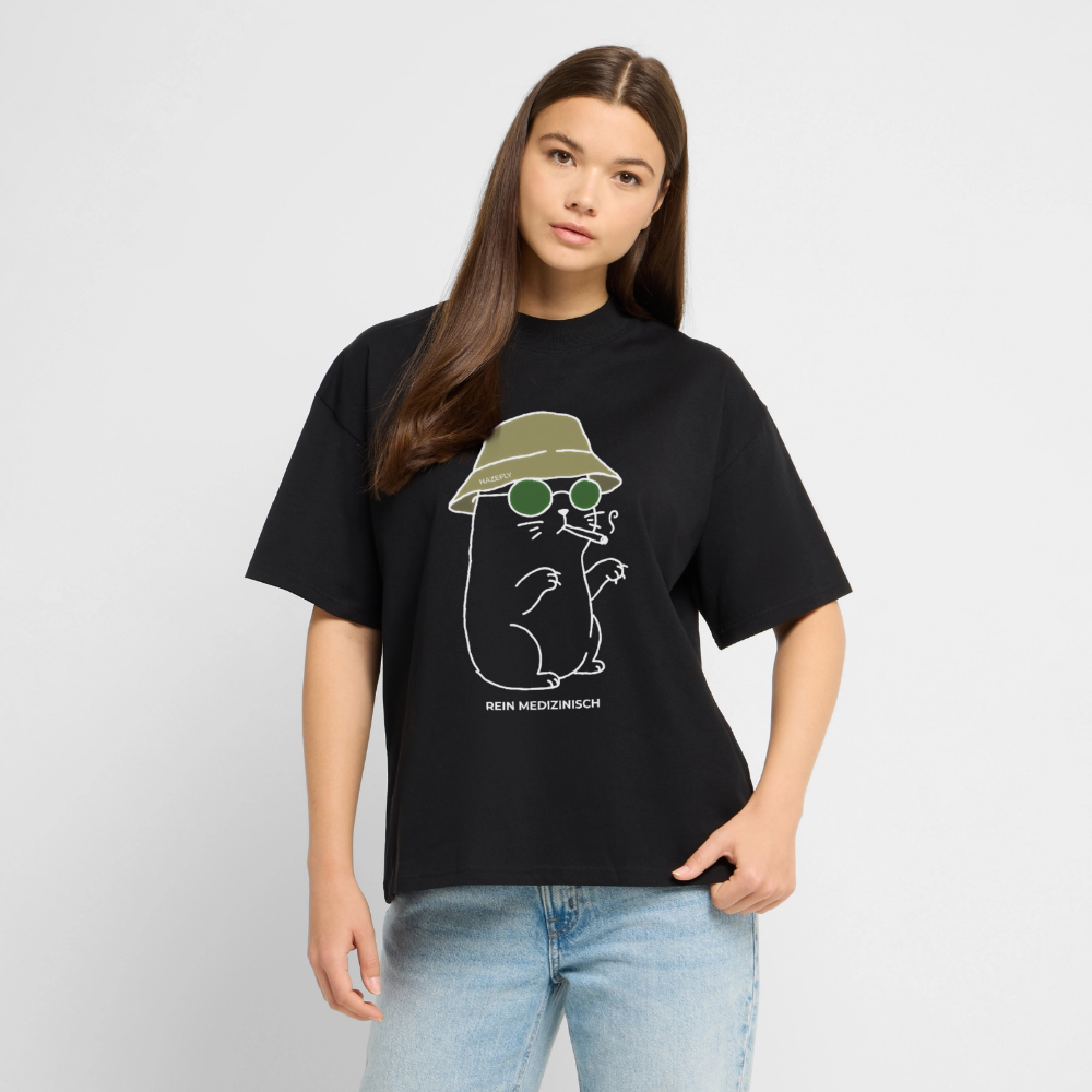 REIN MEDIZINISCH Unisex Oversized Bio-T-Shirt - Schwarz