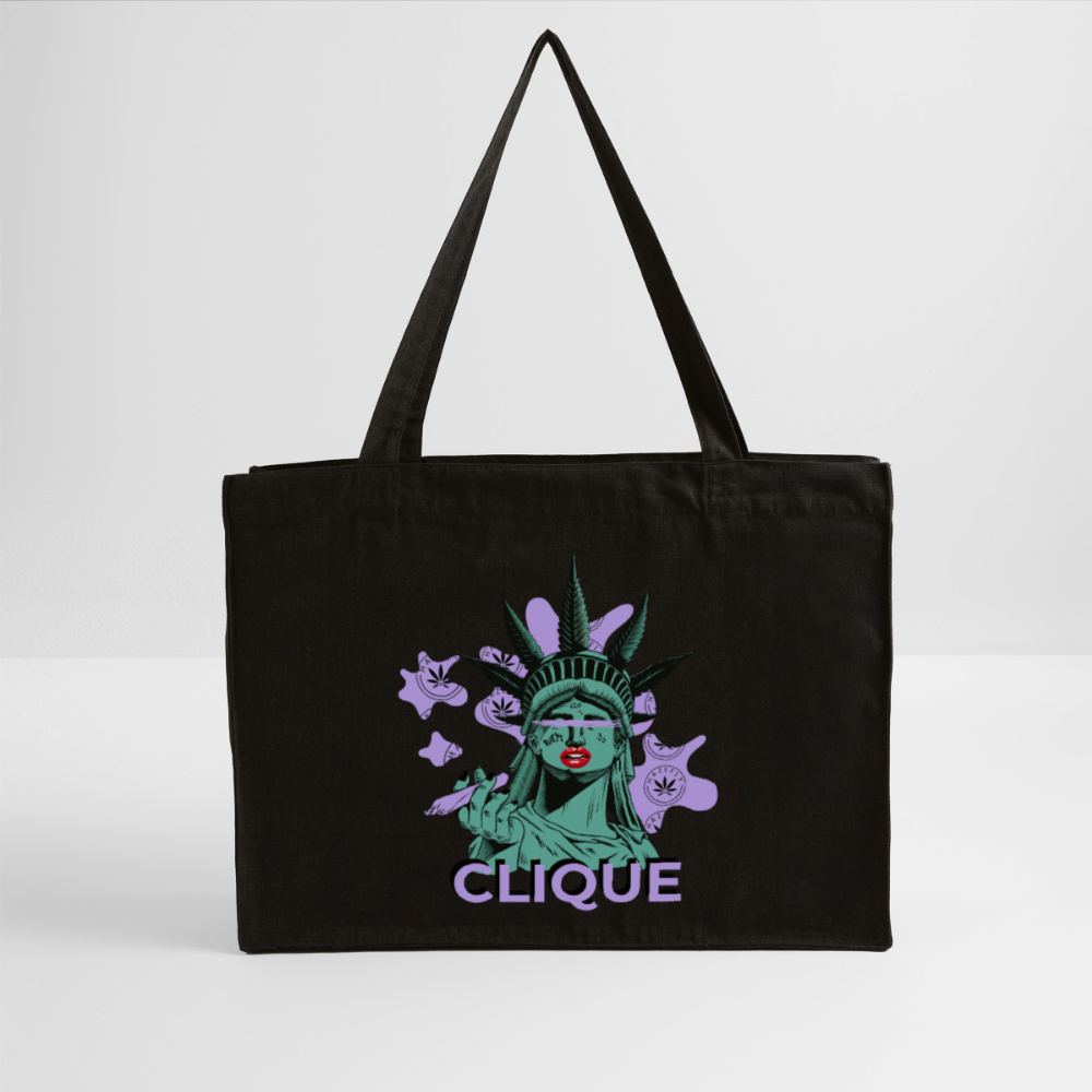 420 CLIQUE recycelter Shopping Bag - Schwarz