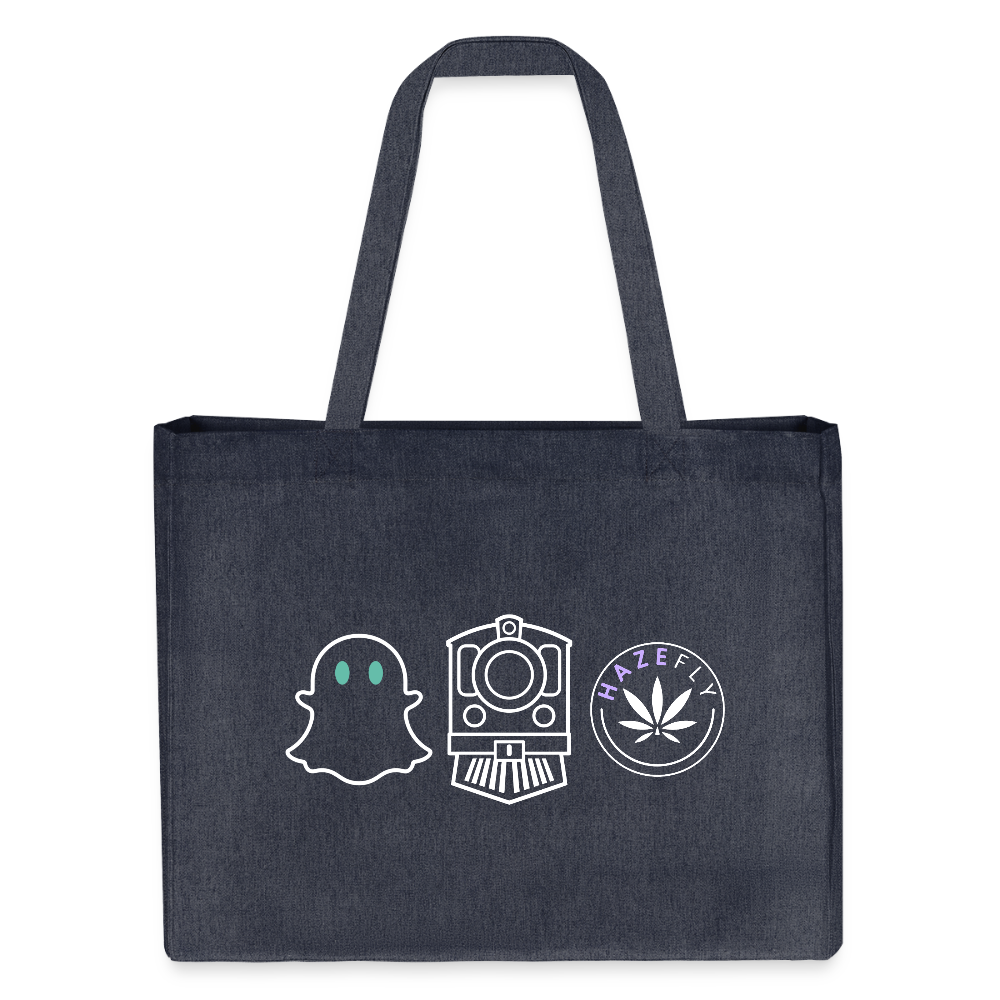 GHOST TRAIN recycelter Shopping Bag - midnight Blue