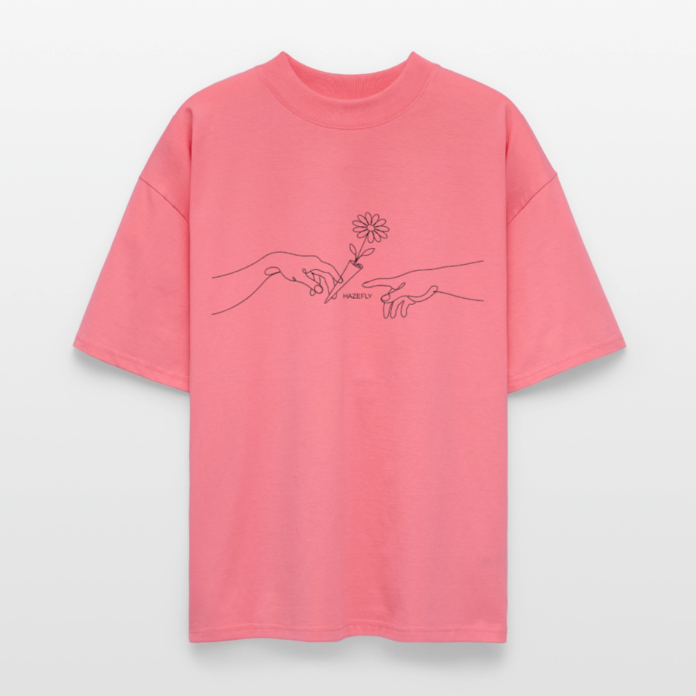 PASS IT Oversized Unisex Bio T-Shirt - Pink 