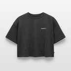 HF SIGNATURE Frauen Oversized Cropped T-Shirt - Anthrazit meliert