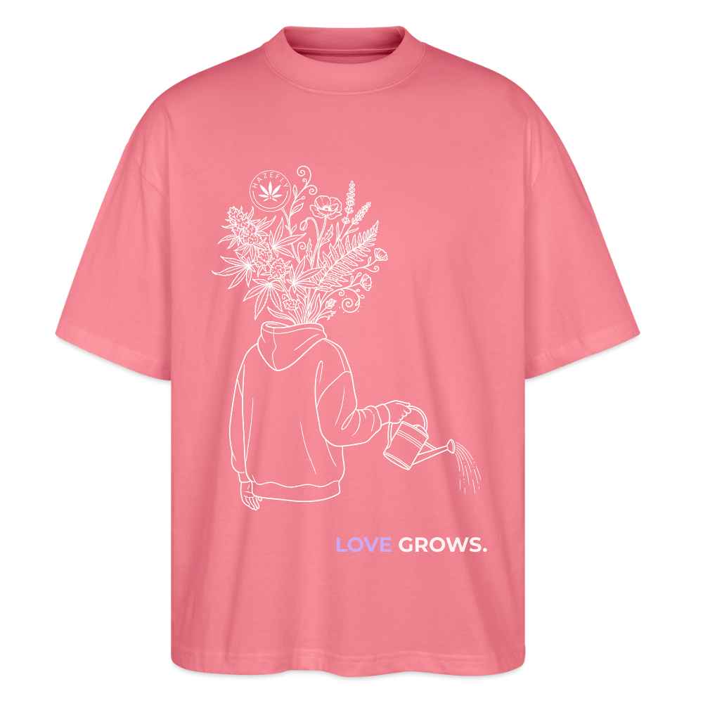 LOVE GROWS II Oversized Unisex Bio T-Shirt - Pink 