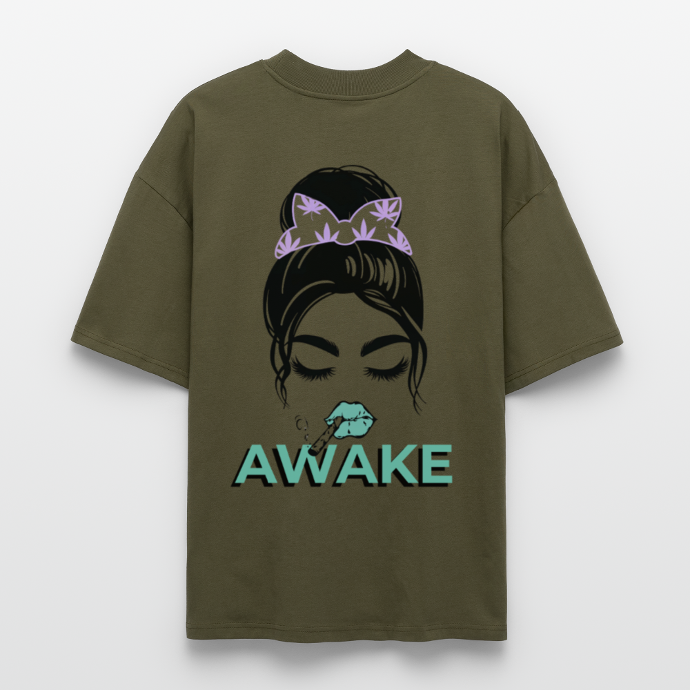 AWAKE Oversized Unisex Bio T-Shirt - Khaki