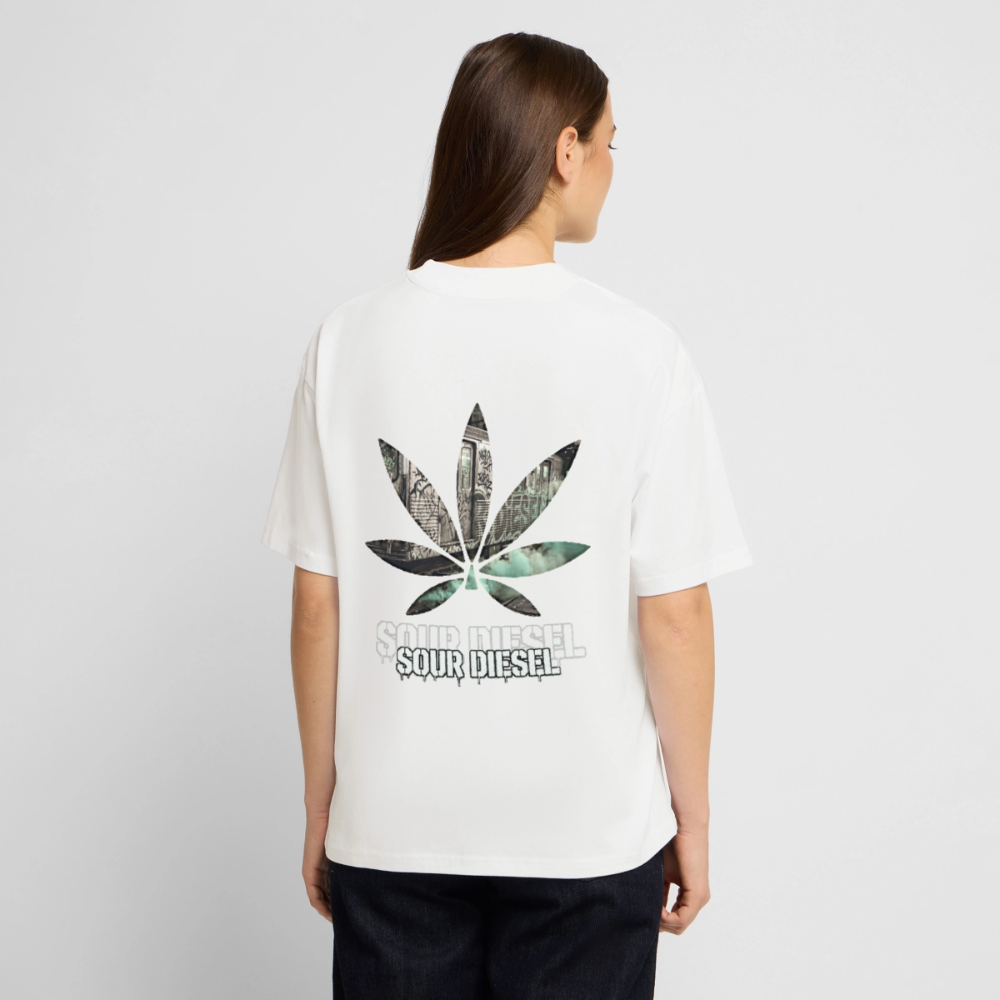 SOUR DIESEL Oversized Unisex Bio T-Shirt - Weiß