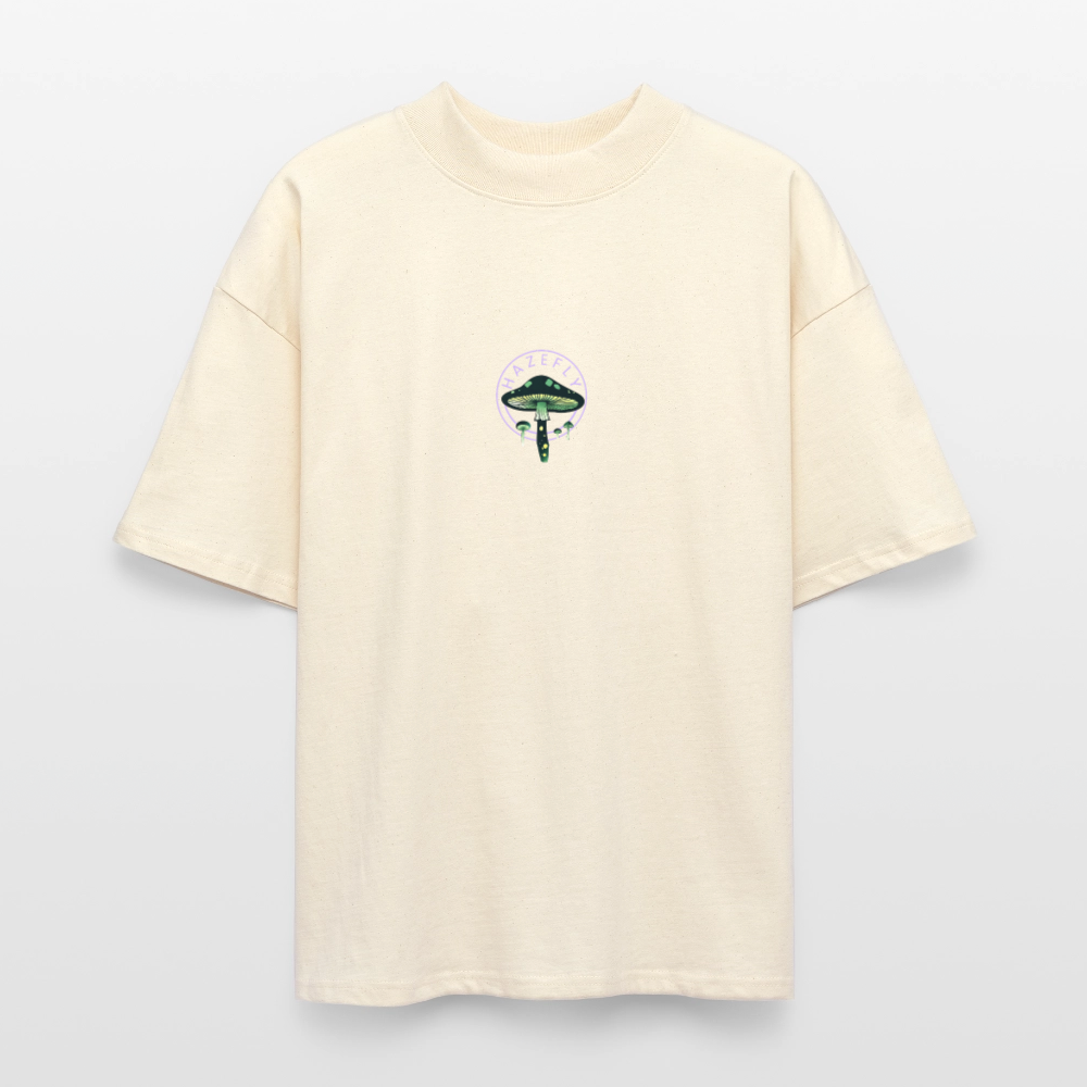 GLOW GARDEN Oversized Unisex Bio T-Shirt - Weißgrau
