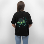 GLOW GARDEN Oversized Unisex Bio T-Shirt - Schwarz