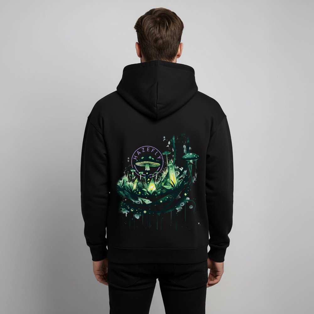 GLOW GARDEN Oversized Unisex Bio-Hoodie - Schwarz