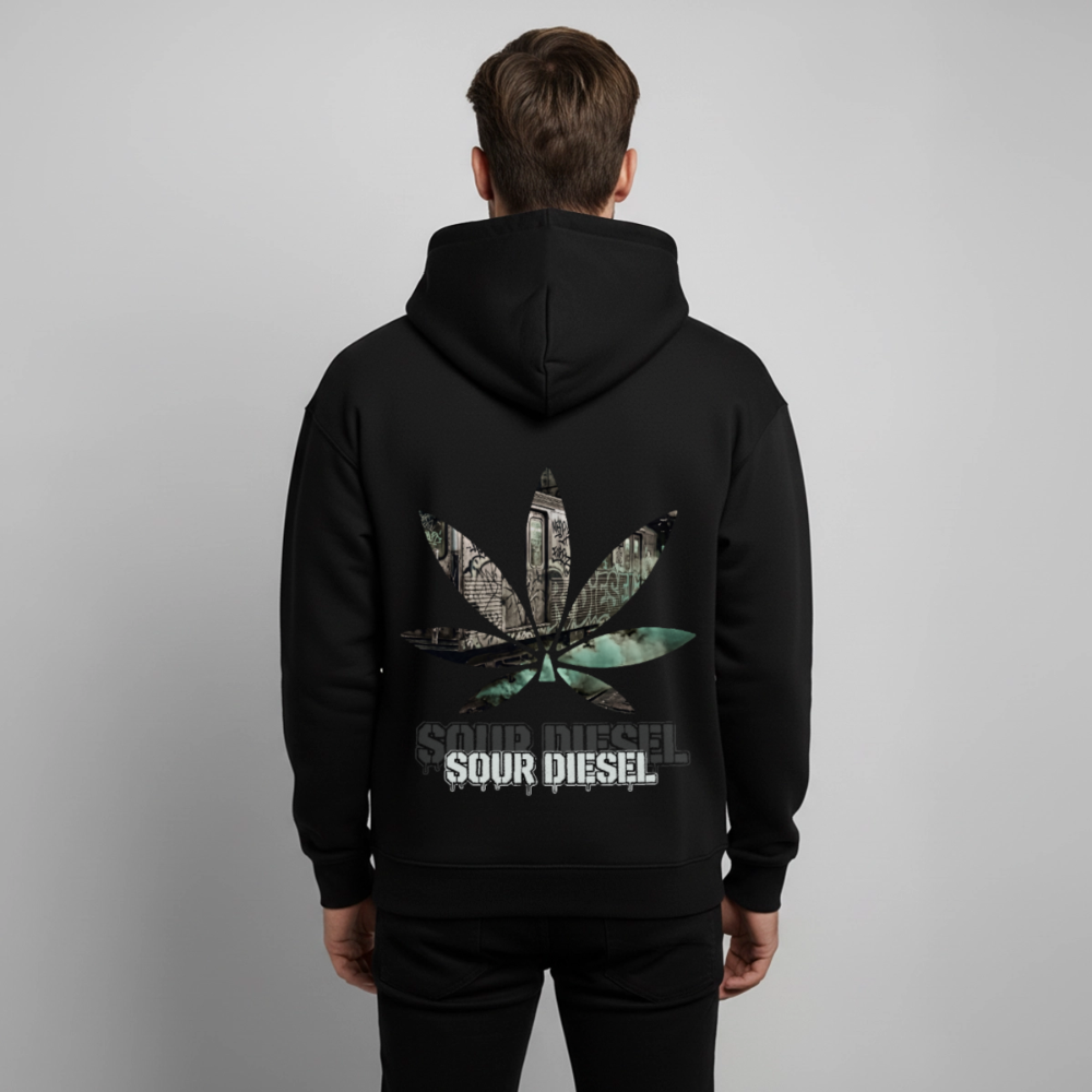 SOUR DIESEL Oversized Unisex Bio-Hoodie - Schwarz