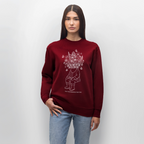 NOT HIGH ENOUGH Unisex Bio-Sweatshirt - Burgunderrot