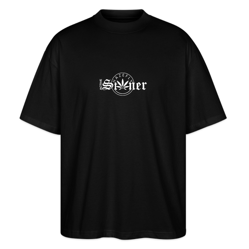 ACTIVE STONER Oversized Unisex Bio T-Shirt - Schwarz