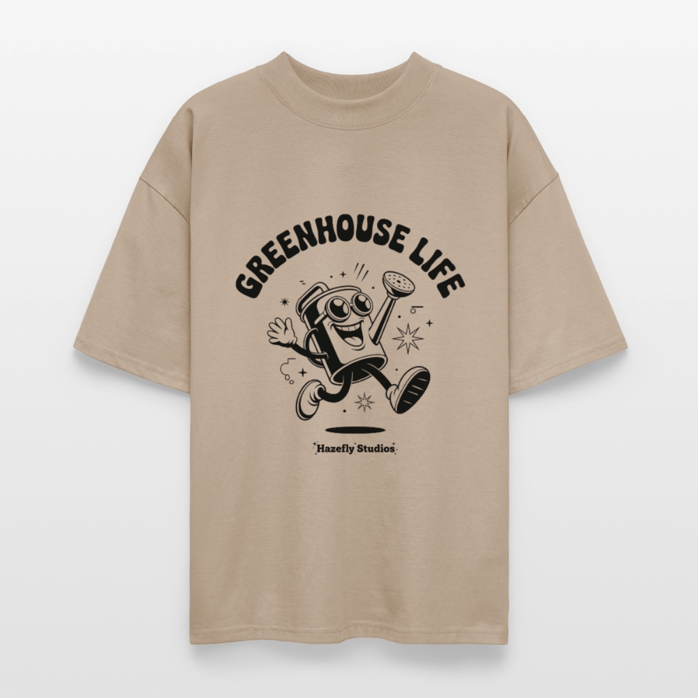 GREENHOUSE LIFE Oversized Unisex Bio T-Shirt - Steingrau