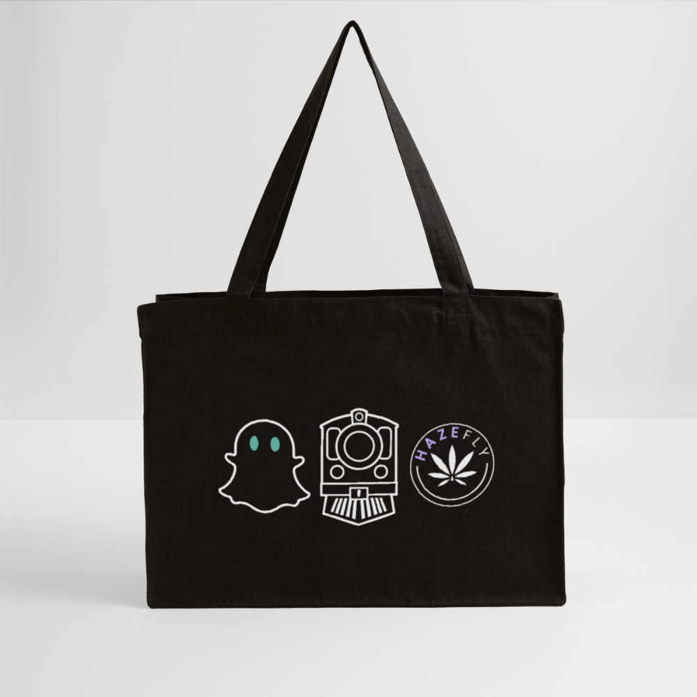 GHOST TRAIN recycelter Shopping Bag - Schwarz