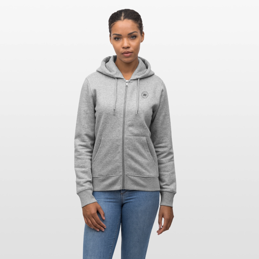 RIDE HIGH Unisex Bio-Kapuzenjacke - Grau meliert
