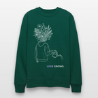 LOVE GROWS II Unisex Bio-Sweatshirt - Forest