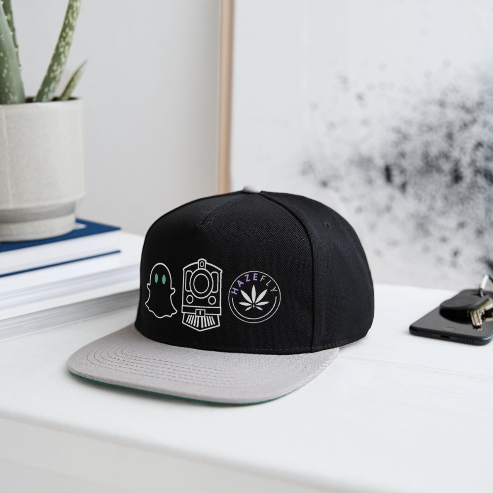 GHOST TRAIN Snapback Cap - Schwarz/Grau