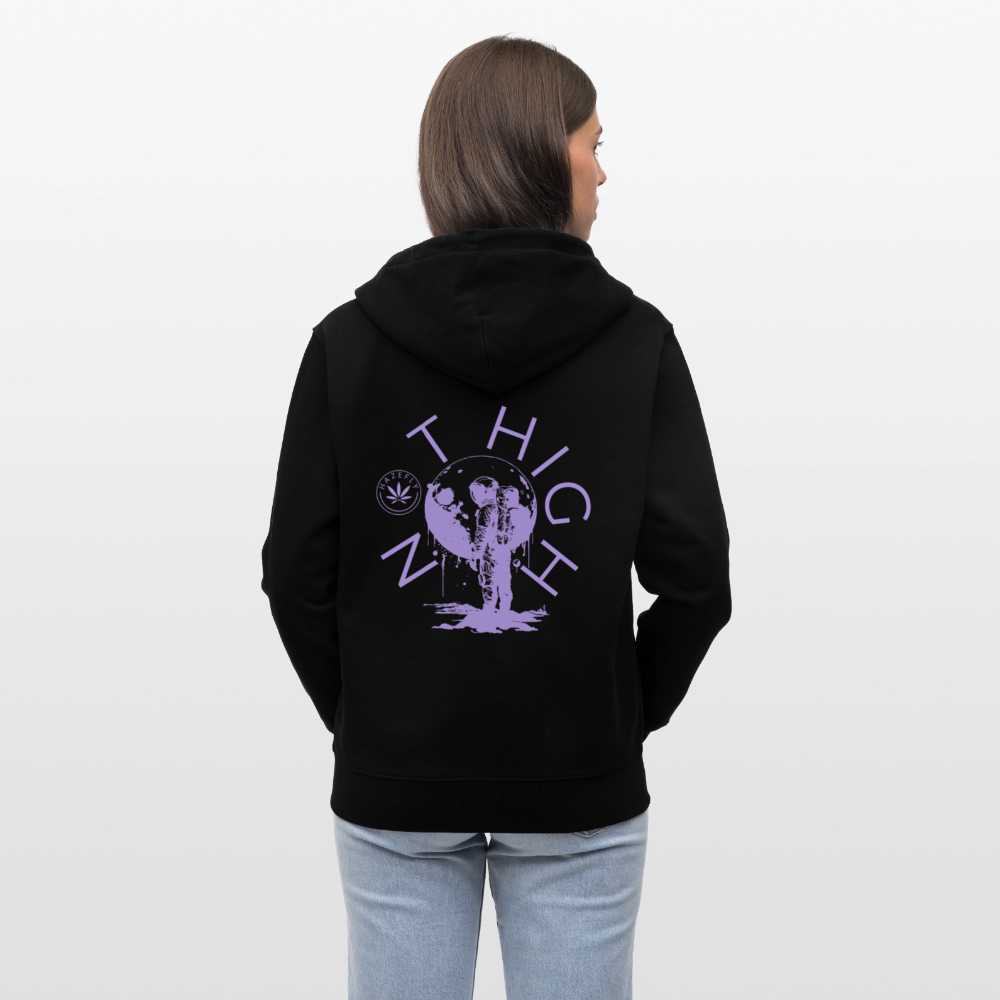 NOT HIGH Unisex Bio-Kapuzenjacke - Schwarz