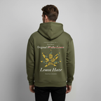 TRUE LEMON Oversized Unisex Bio-Hoodie - Khaki