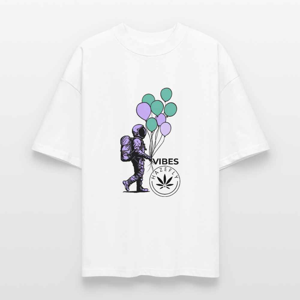 GALACTIC JOURNEY Oversized Unisex Bio T-Shirt - Weiß