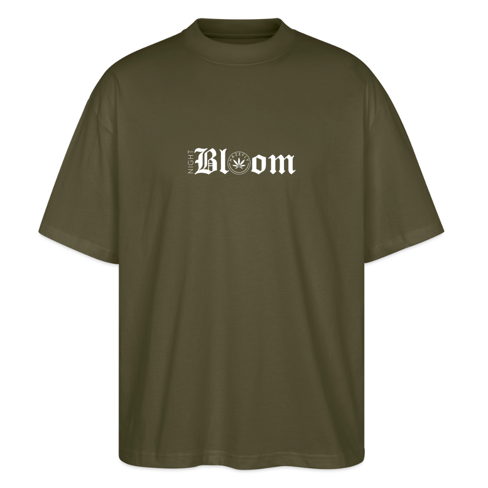 NIGHT BLOOM Oversized Unisex Bio T-Shirt - Khaki