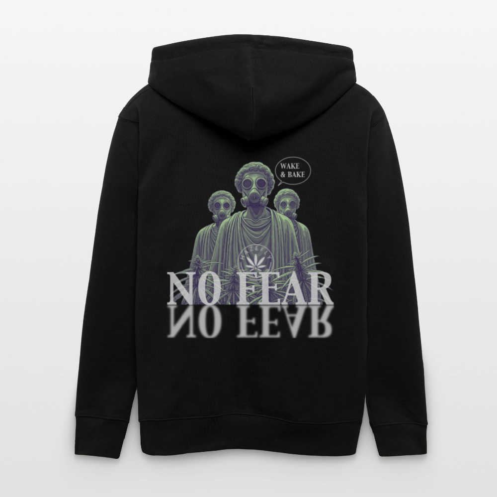 NO FEAR Unisex Bio-Kapuzenjacke - Schwarz