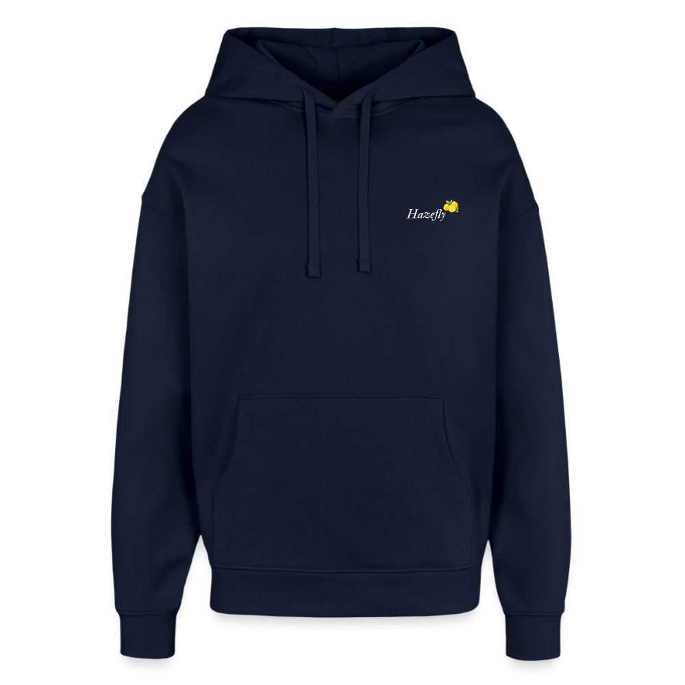 TRUE LEMON Oversized Unisex Bio-Hoodie - Navy