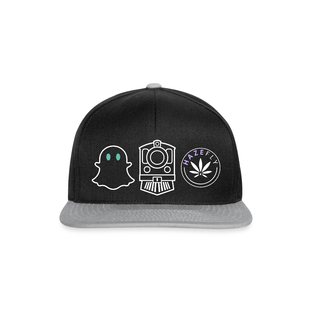 GHOST TRAIN Snapback Cap - Schwarz/Grau